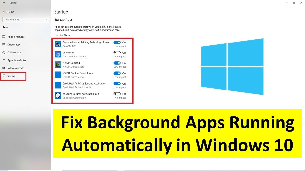 How to Fix Background Apps Start Running Automatically in Windows 10 -  YouTube