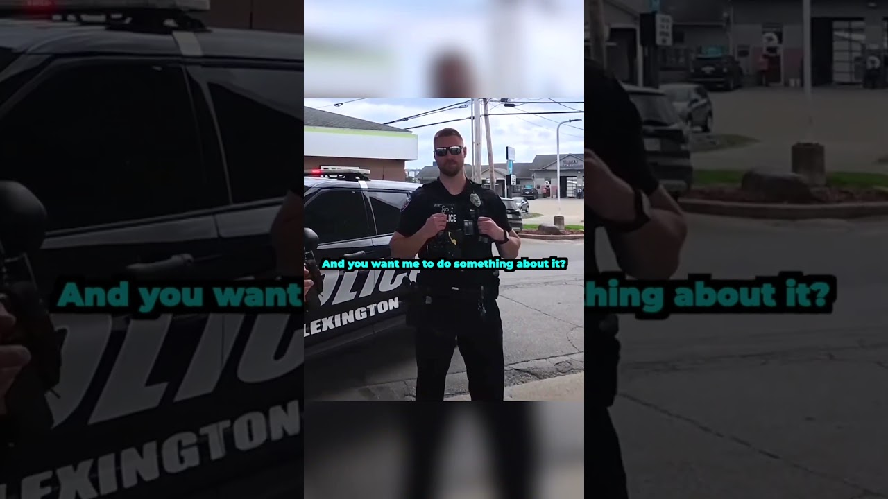 Biker and cop get passive aggressive with each other 😅 @MotoholicSociety