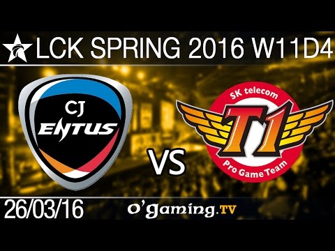 CJ Entus vs SKT T1 - LCK Spring 2016 - W11D4