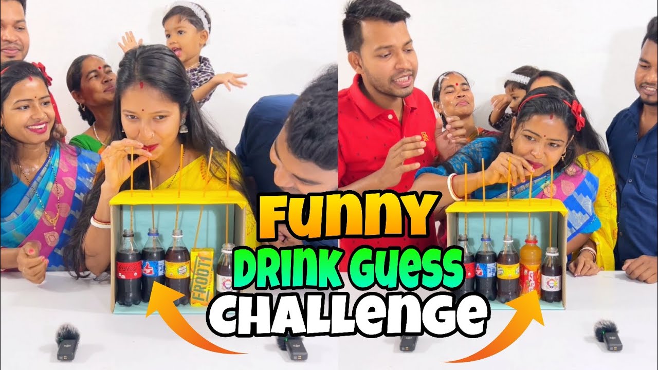 Funny Guess The Drink Challenge with Family