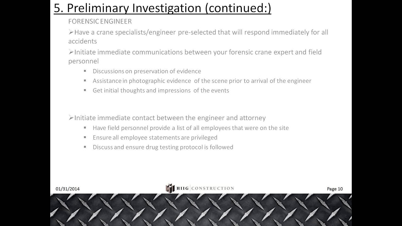 Risk Management Webinar Series  Quality Control Elements for Effective Crane Accident Man