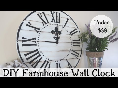 How To Farmhouse Decorate Around A Large Wall Clock