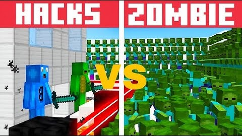 Minecraft HERO 10 SECURITY Build HACKS vs ZOMBIES!