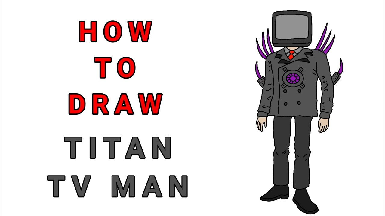 How to draw Titan TV Man | Skibidi toilet | Easy step by step drawing ...