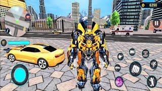 Grand Robot Transformation Helicopter Bike Car Jet UFO Game 3D screenshot 4