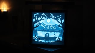 How to Make a Paper-cut Light Box - In Love- DIY Light Box- Cricut Explore Air 2 Cutting Machine