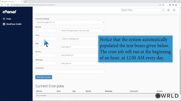 How to create Cronjob via cPanel with WRLD Hosting