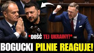 DRAMAT W SEJMIE! BOGUCKI ZASKAKUJE TUSKA i ZEŁENSKIEGO! FILM SZOKUJE!