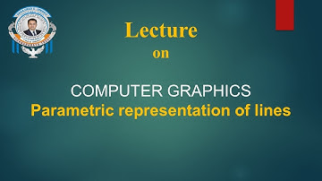 Parametric representation of line