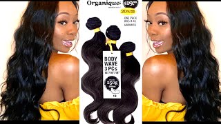 START TO FINISH AFFORDABLE  QUICKWEAVE FT. SHAKE N GO ORGANIQUE MASTERMIX BODYWAVE HAIR REVIEW