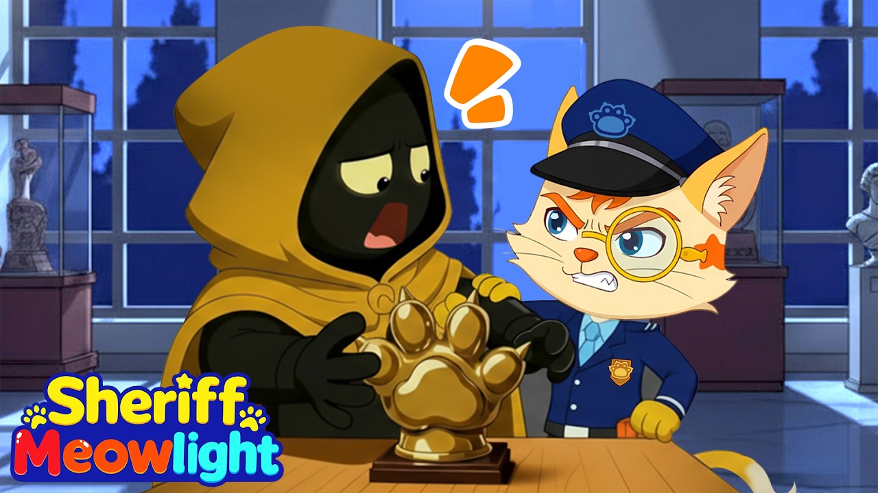 噗噗怪盜的挑戰信｜鎮館之寶「大爪爪雕像」失竊！｜臭氣彈突襲失手｜噗噗怪盜完美逃脫？｜變身警長喵萊特