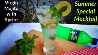 Virgin Mojito || Virgin Mojito with Sprite || Summer Special Mocktail ~ Moumita's Happy Cooking Lab