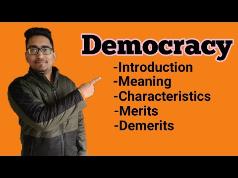 what is democracy? democratic form of government,its characteristics,merits,demerits.#lawwithtwins