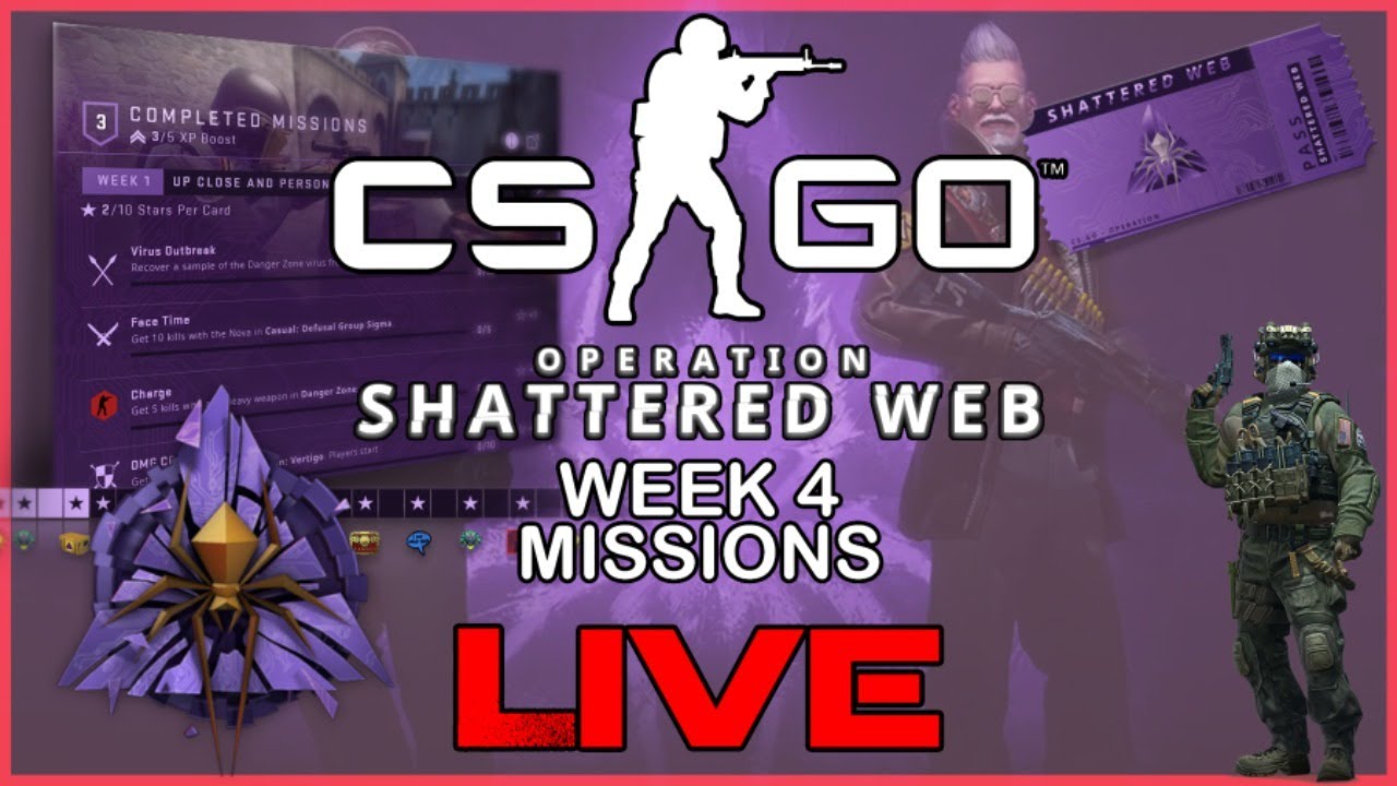 CSGO | 💥Doing All The Week 4 Missions!!OPERATION SHATTERED WEB💥