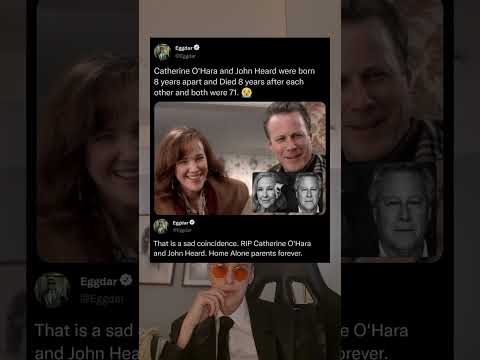 Catherine O'Hara and John Heard were born 8 years apart and Died 8 years after each other and both