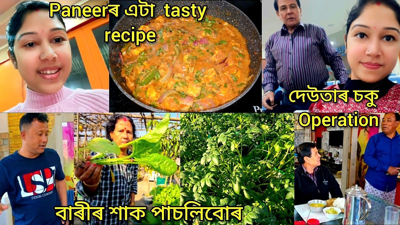 Paneer Tikka Masala Recipe😋/বহুত Tasty😋//আমাৰ সেউজীয়া শাক পাচলি বাৰীখনত কি কি হৈছে🤗/