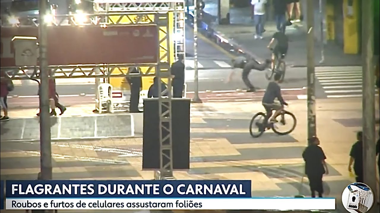 Os roubos de celulares na Praça da República durante o carnaval 2023 na reportagem do SPTV2 22/02/23