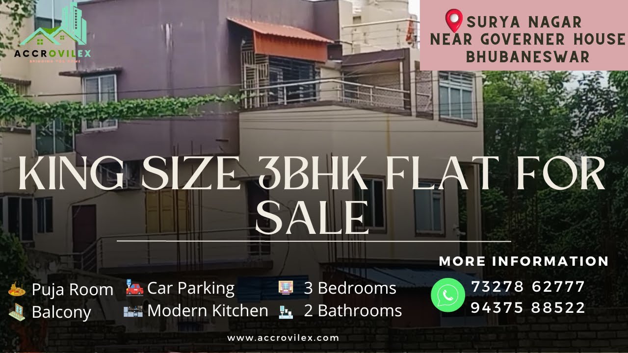 Prime 3BHK ReadytoMove Flat with Elegant Design near Governor House