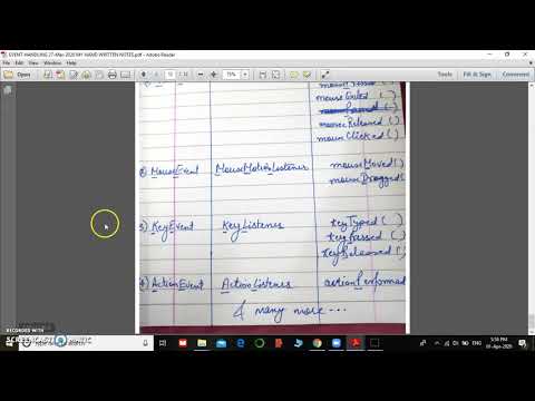 EVENT HANDLING Recording 5  Need of Adapter Class