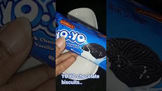 ASMR YO.YO dark chocolate with white cream biscuits crunch and sweet..(goldmark)