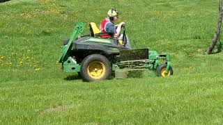 mowing with the John Deere
