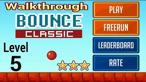 Bounce Classic Game (Level 5) 3 STAR Walkthrough