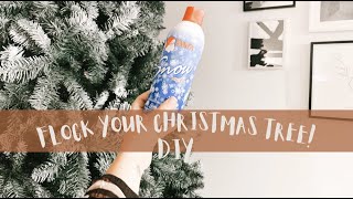DIY HOW TO flock your Christmas tree EASY CHEAP and CUTE EMVALF