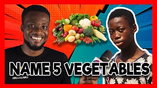 NAME 5 VEGETABLES | Street Quiz | Funny Videos | Funny African Videos | African Comedy |