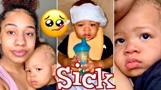 A DAY IN THE LIFE OF A SINGLE MOM | Sick Toddler Routine vlog