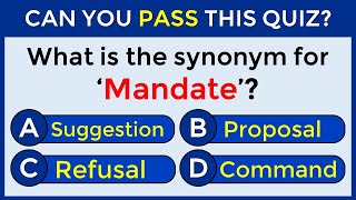 Synonyms Quiz: 97% CANNOT SCORE 25/25 | #challenge 46