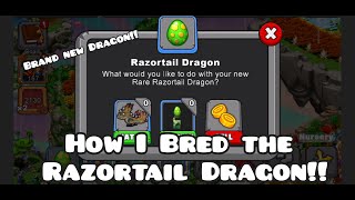 How I was able to Breed the Razortail Dragon Dragonvale! Om of Noms Event. Breeding guide.