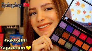 Türkçe ASMR Roleplay 🇹🇷 Cilt Bakım & Makyajını Yapıyorum 💙