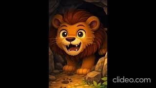 The clever jackal and hungry lion 🦁#learning #creativity #moralstories 
