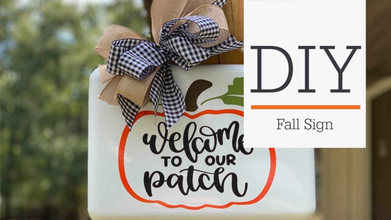 Fall Door Hanger Adhesive Vinyl YouTube