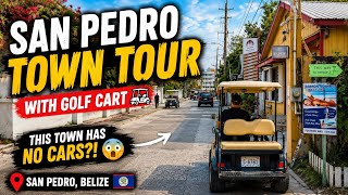 San Pedro Town Tour 🇧🇿 | Exploring Belize by Golf Cart 😍 #youtube  @TropicalStoriesW8SHUVO  