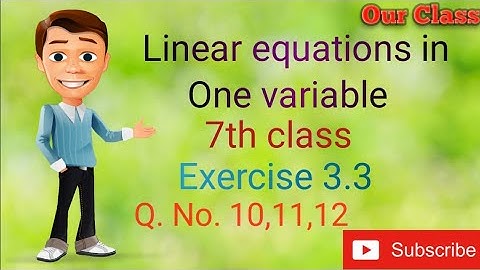 7th class maths||simple equations||exercise 3.3||Q.No 10,11,12
