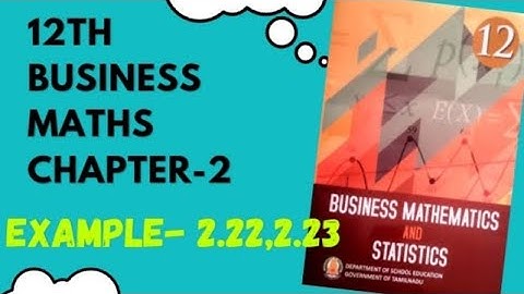 Integral Calculas [I] 12th Business maths Chapter -2 Example-2.22 & 2.23 | Maths Scoop |