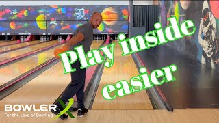 Do this to make playing the inside part of the lane easier while bowling #bowling #bowlingcenter