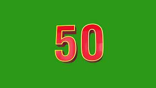 50 Number Green Screen, 3D Numbers Green Screen Free