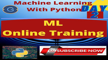 Online Certified Winter Training in Machine Learning Using Python: Class-2