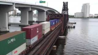 CSX Freight Train on FEC Bascule Bridge (2 of 3)