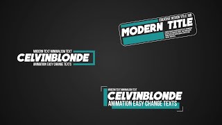 9 Minimal Titles After Effects Templates