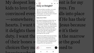 Duty or Delight?