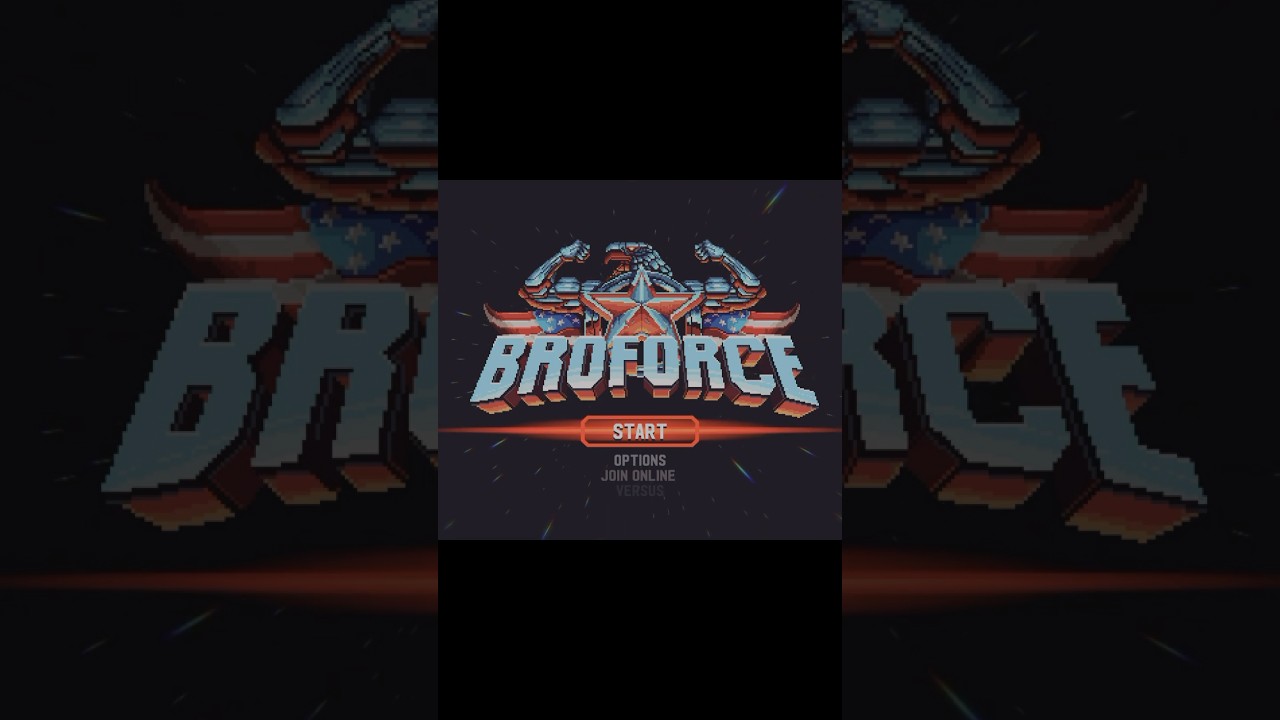 Broforce Start Screen 