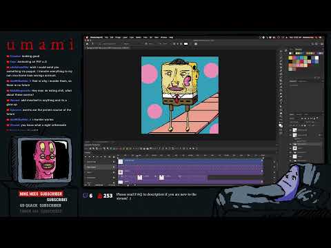 Animating Spongebob with Worms in Photoshop - Animating Spongebob with Worms in Photoshop