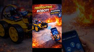 Bluetooth Firefighting Robot 😳🔥 | ESP32 Smart Robot #Shorts