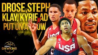 D-Rose, Steph, Klay, Kyrie, AD x 2014 Team USA Put On A Show vs Brasil in Chicago | SQUADawkins