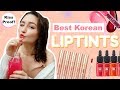 ♡ THE BEST KOREAN LIP TINTS!! ♡ My TOP 5 Kiss Proof, Long Lasting, Must-Have Liptints!!