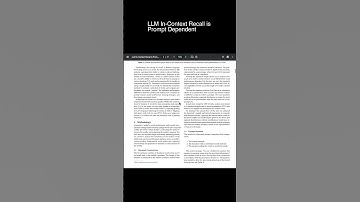 LLM In Context Recall is Prompt Dependent  #llms #ai #chatgpt #machinelearning
