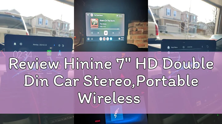 Review Hinine 7" HD Double Din Car Stereo,Portable Wireless Touch Screen Apple CarPlay and Android A